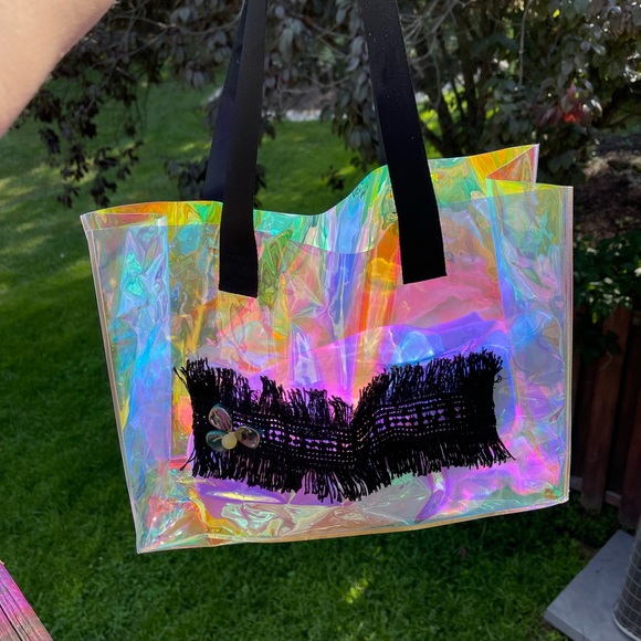 Swimming pool Handmade led tote bag, summer bag , bag - Picture 4 of 14